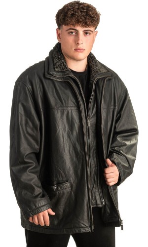 Γνήσιο Ανδρικό Δερμάτινο Μπουφάν - T433