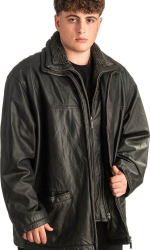Γνήσιο Ανδρικό Δερμάτινο Μπουφάν - T433