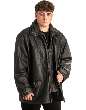 Γνήσιο Ανδρικό Δερμάτινο Μπουφάν - T433