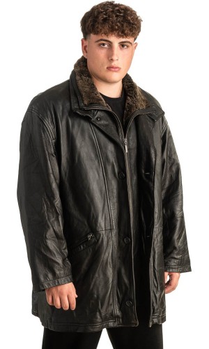 Γνήσιο Ανδρικό Δερμάτινο Μπουφάν - T434