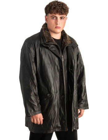 Γνήσιο Ανδρικό Δερμάτινο Μπουφάν - T434