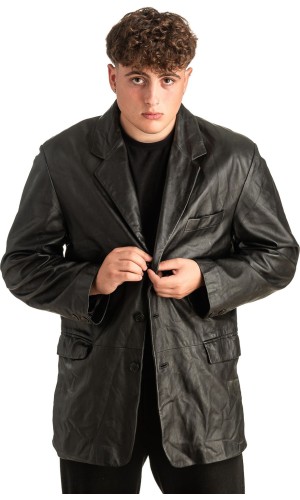 Γνήσιο Ανδρικό Δερμάτινο Σακάκι - T435