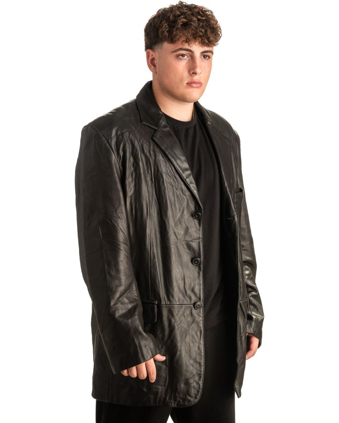 Γνήσιο Ανδρικό Δερμάτινο Σακάκι - T439