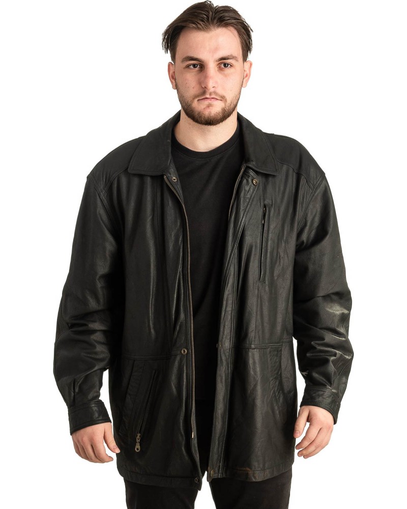 Γνήσιο Ανδρικό Δερμάτινο Μπουφάν - T440