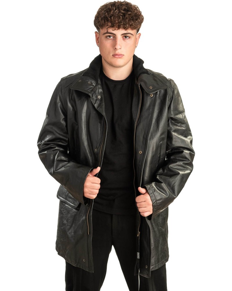 Γνήσιο Ανδρικό Δερμάτινο Μπουφάν - T445