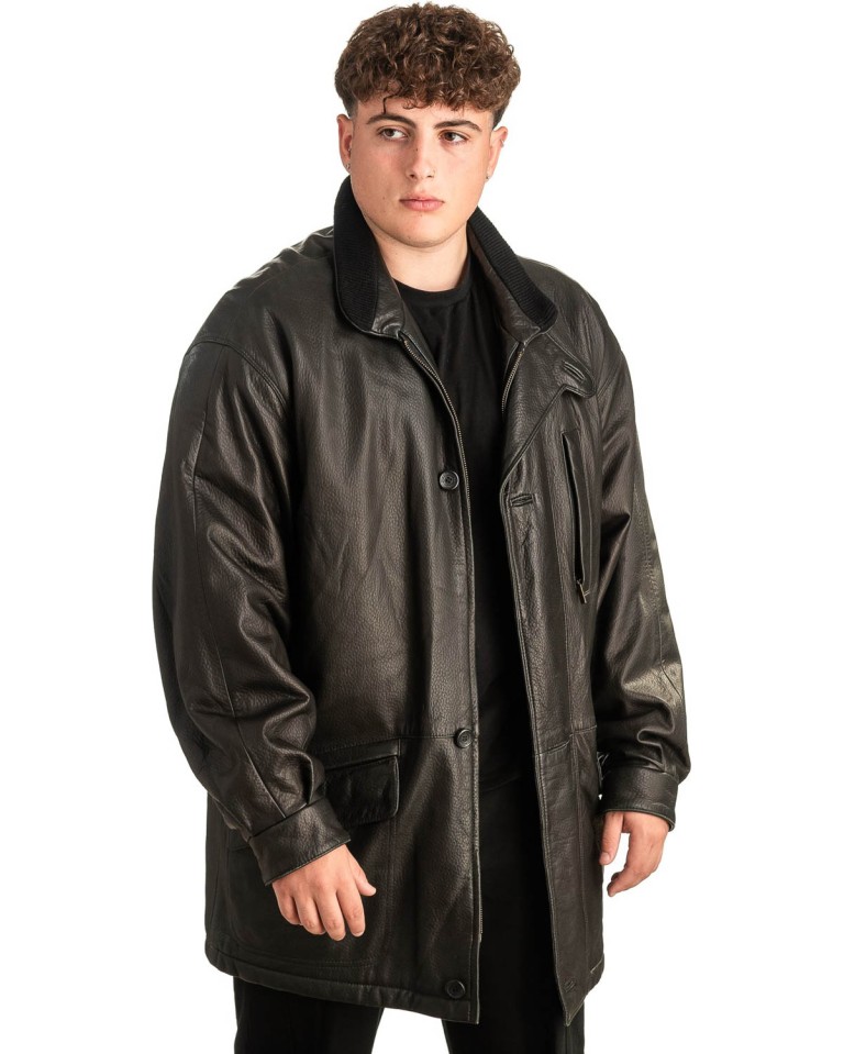 Γνήσιο Ανδρικό Δερμάτινο Μπουφάν - T446