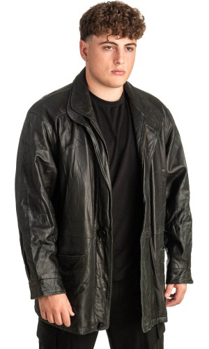 Γνήσιο Ανδρικό Δερμάτινο Μπουφάν - T449