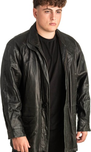 Γνήσιο Ανδρικό Δερμάτινο Μπουφάν - T449