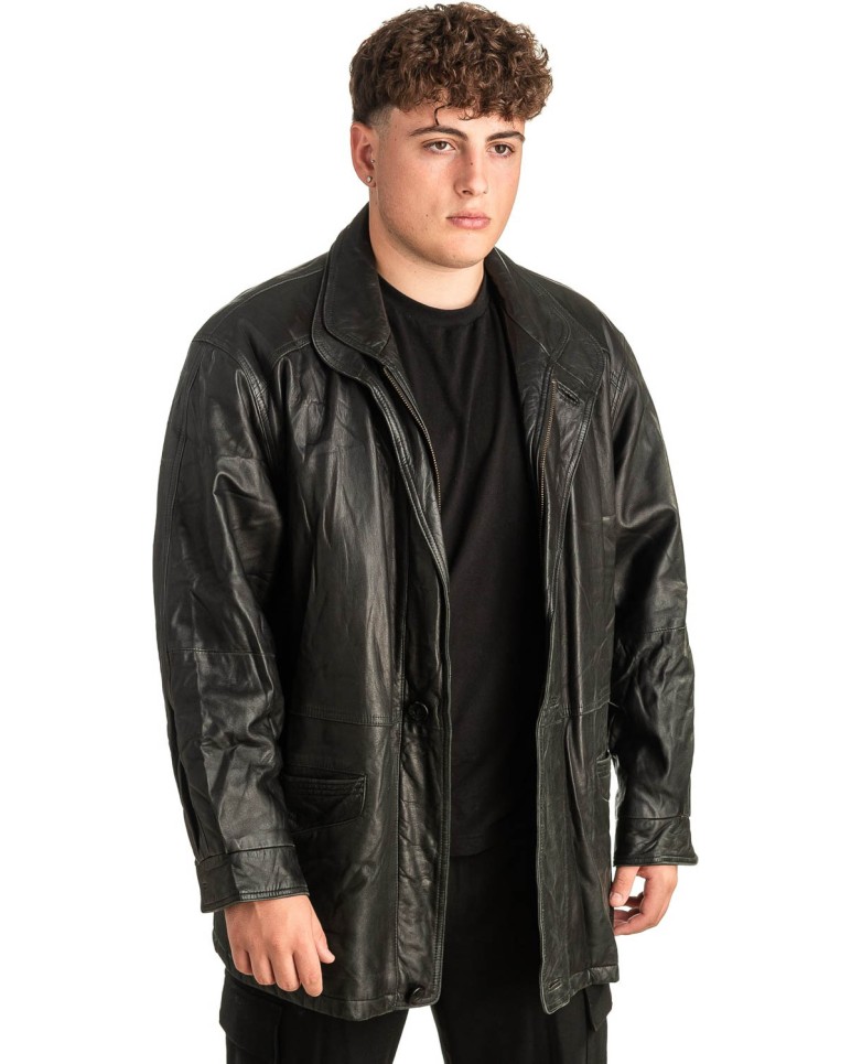 Γνήσιο Ανδρικό Δερμάτινο Μπουφάν - T449