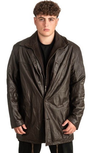 Γνήσιο Ανδρικό Δερμάτινο Μπουφάν - T450