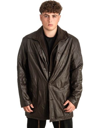 Γνήσιο Ανδρικό Δερμάτινο Μπουφάν - T450