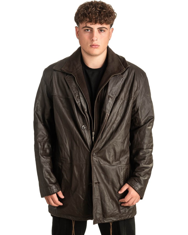 Γνήσιο Ανδρικό Δερμάτινο Μπουφάν - T450