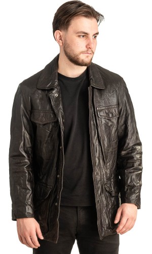 Γνήσιο Ανδρικό Δερμάτινο Μπουφάν - T454