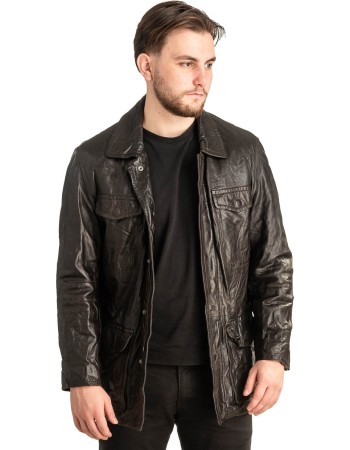 Γνήσιο Ανδρικό Δερμάτινο Μπουφάν - T454