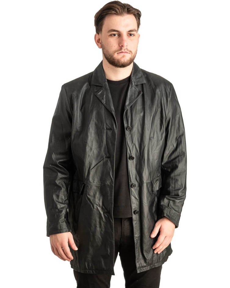 Γνήσιο Ανδρικό Δερμάτινο Σακάκι - T455