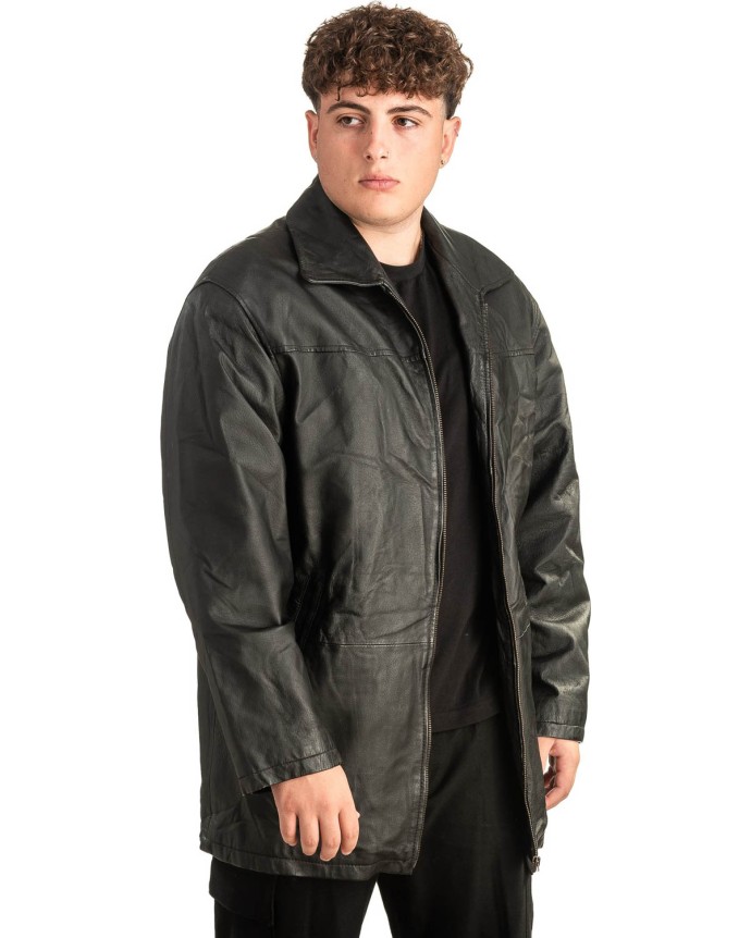 Γνήσιο Ανδρικό Δερμάτινο Μπουφάν - T459