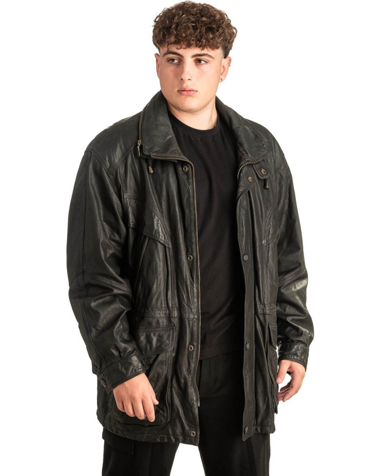 Γνήσιο Ανδρικό Δερμάτινο Μπουφάν - T461