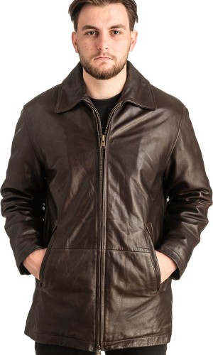 Γνήσιο Ανδρικό Δερμάτινο Μπουφάν - T468