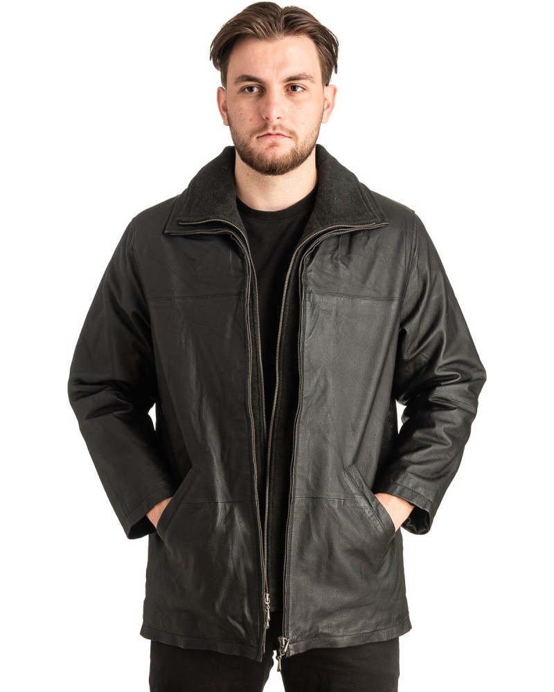 Γνήσιο Ανδρικό Δερμάτινο Μπουφάν - T470
