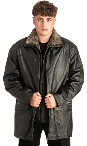Γνήσιο Ανδρικό Δερμάτινο Μπουφάν - T471