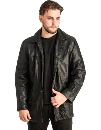 Γνήσιο Ανδρικό Δερμάτινο Μπουφάν - T476