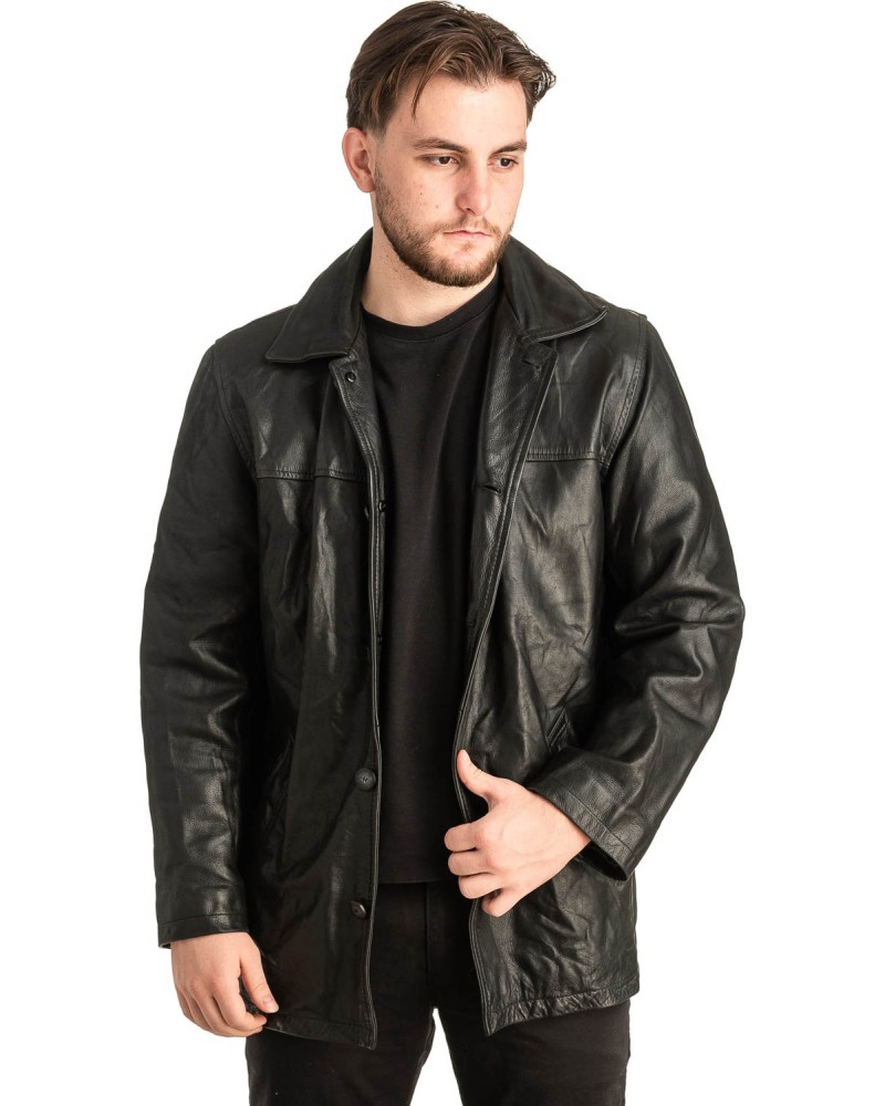Γνήσιο Ανδρικό Δερμάτινο Μπουφάν - T476