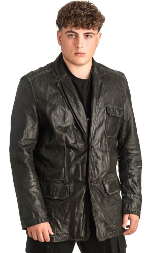 Γνήσιο Ανδρικό Δερμάτινο Σακάκι - T482