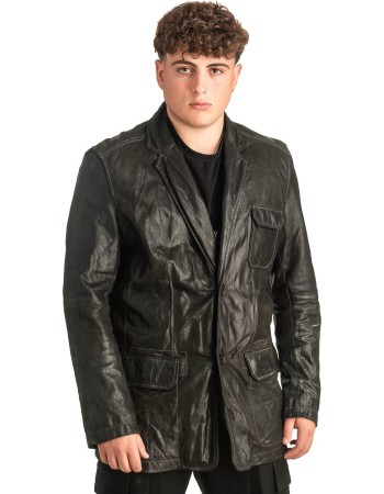 Γνήσιο Ανδρικό Δερμάτινο Σακάκι - T482