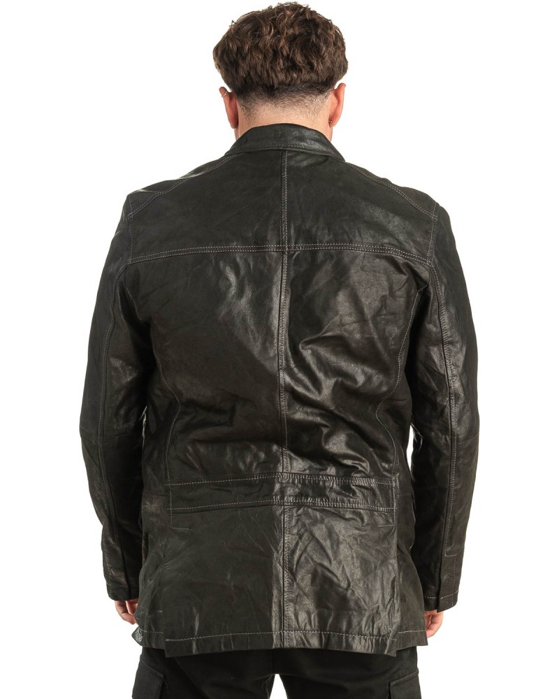 Γνήσιο Ανδρικό Δερμάτινο Σακάκι - T482