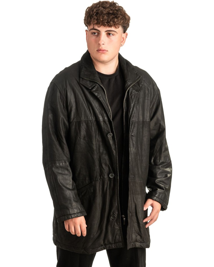 Γνήσιο Ανδρικό Δερμάτινο Μπουφάν - T484