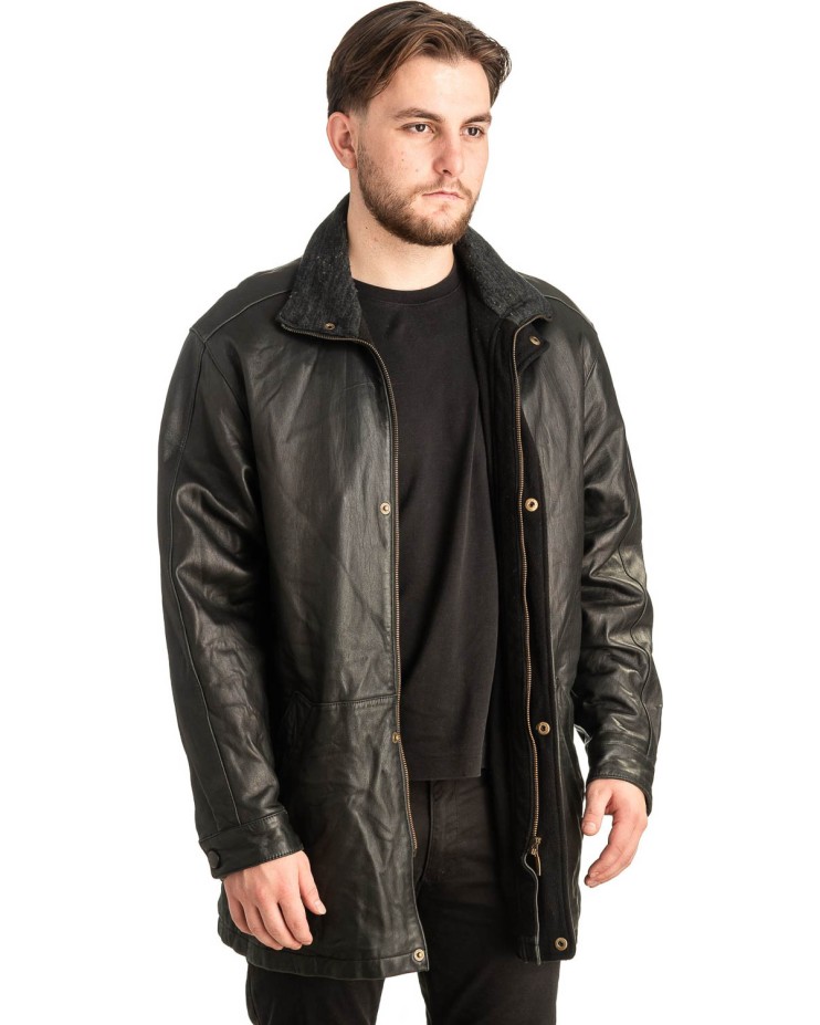 Γνήσιο Ανδρικό Δερμάτινο Μπουφάν - T492