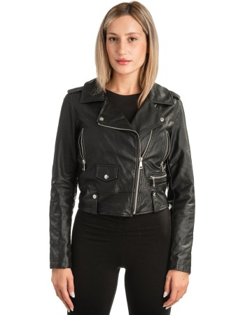 Δερμάτινο γυναικείο μπουφάν - T495