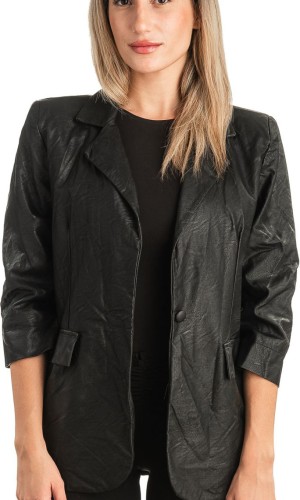 Δερμάτινο Γυναικείο Σακάκι - T496