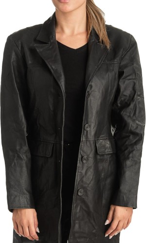 Γνήσιο Γυναικέιο Δερμάτινο Παλτό - T504