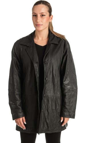 Γνήσιο Γυναικέιο Δερμάτινο Μπουφάν - T505