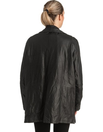 Γνήσιο Γυναικέιο Δερμάτινο Μπουφάν - T505