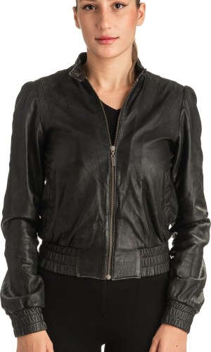 Γνήσιο Γυναικέιο Δερμάτινο Μπουφάν - T510