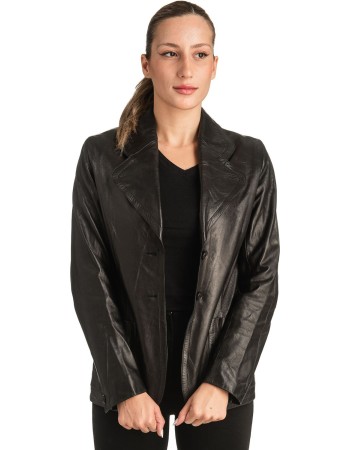 Γνήσιο Γυναικέιο Δερμάτινο Σακάκι - T511