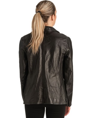 Γνήσιο Γυναικέιο Δερμάτινο Σακάκι - T511