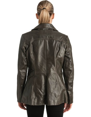 Γνήσιο Γυναικέιο Δερμάτινο Σακάκι - T513