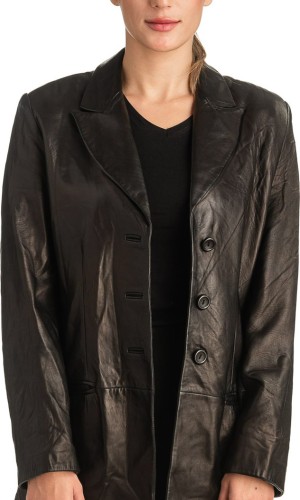 Γνήσιο Γυναικέιο Δερμάτινο Παλτό - T515