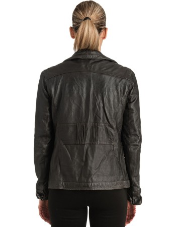 Γνήσιο Γυναικέιο Δερμάτινο Μπουφάν - T516