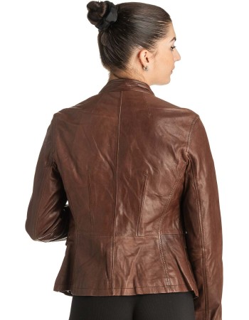 Γνήσιο Γυναικέιο Δερμάτινο Σακάκι - T535