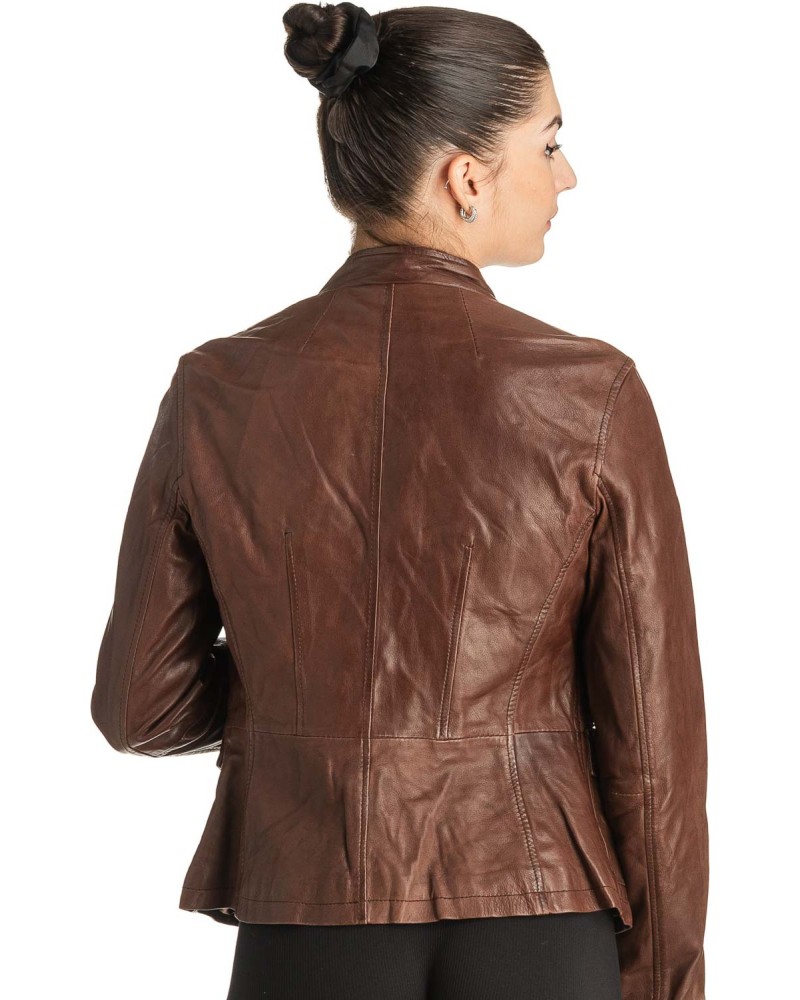 Γνήσιο Γυναικέιο Δερμάτινο Σακάκι - T535