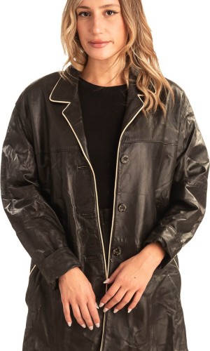 Γνήσιο Γυναικέιο Δερμάτινο Σακάκι - T542