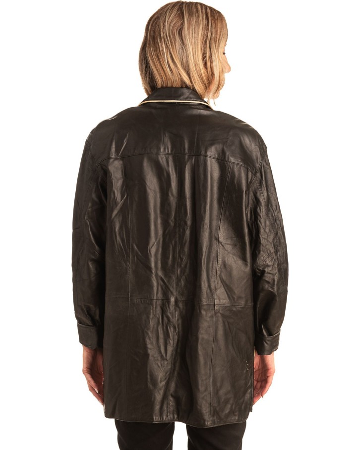 Γνήσιο Γυναικέιο Δερμάτινο Σακάκι - T542