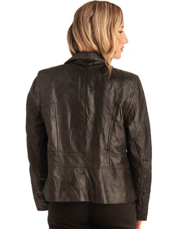 Γνήσιο Γυναικέιο Δερμάτινο Μπουφάν - T543