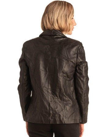 Γνήσιο Γυναικέιο Δερμάτινο Σακάκι - T546