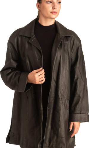 Γνήσιο Γυναικέιο Δερμάτινο Μπουφάν - T549