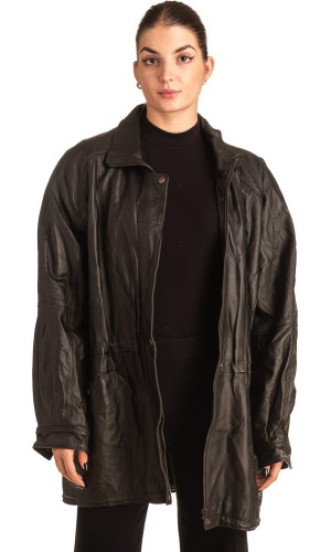 Γνήσιο Γυναικέιο Δερμάτινο Μπουφάν - T550